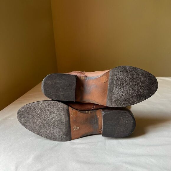 Arturo Chiang Enchante Riding Boots Tan Leather Knee High Round Toe Women's 7.5 - Picture 6 of 10